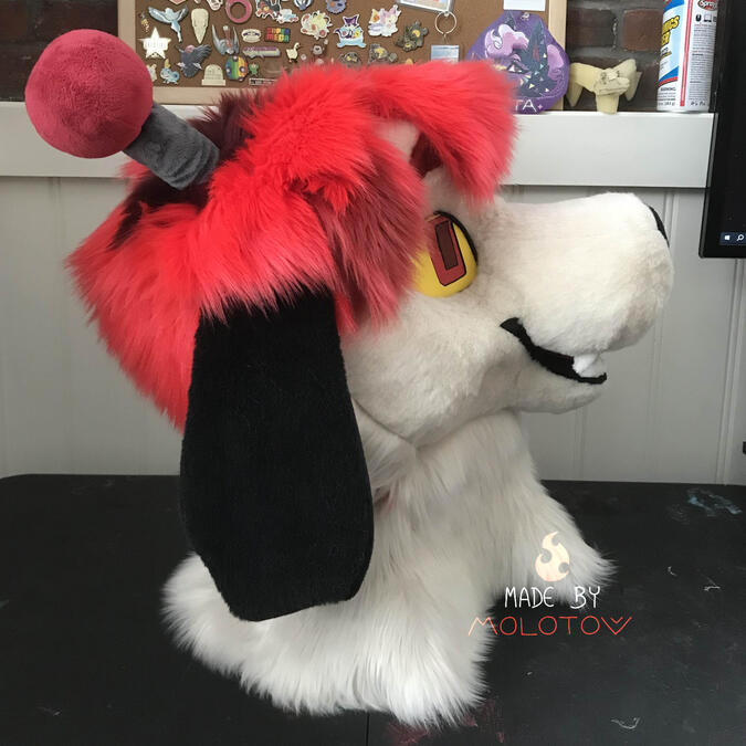 NEIL2 A side view of Neil's fursuit head.